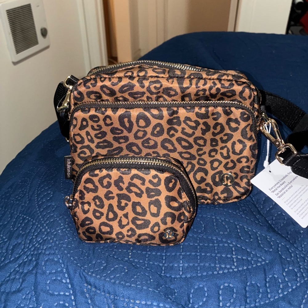 lululemon athletica Leopard Print Crossbody Bag Set